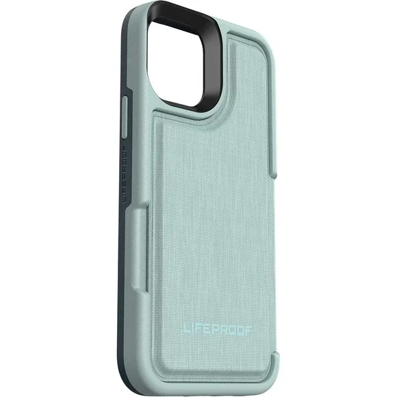 Lifeproof Flip Case for iPhone 11 Pro Max Light Blue Textured Wallet Card Holder