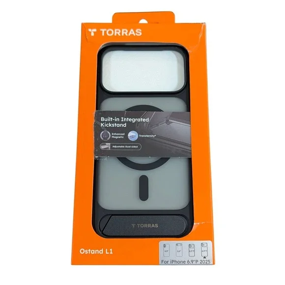 Aa4O TORRAS - Ostand L1 Magnetic KickStand Case For Apple iPhone 17 Pro Max, Blk