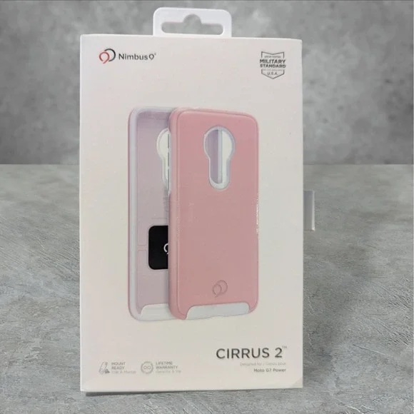 W3. Nimbus9 CIRRUS‎ 2 Case for Moto G7 Power - In Rose Gold, Mount Ready, Qi