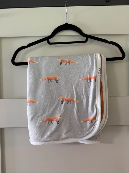 Copper Pearl Fox Print Baby Blanket - Regular Size