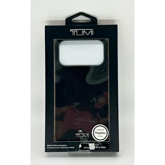 TUMI iPhone 17 Pro Max MagSafe Genuine Leather Protective Case Black New