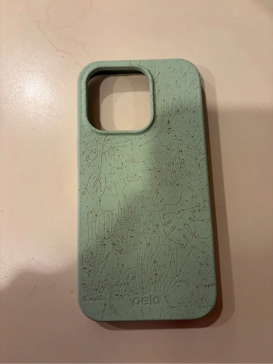 NWOT Pela Sage Green Oasis Mint Green Plant-Relief iPhone 16 Pro Case fits 17