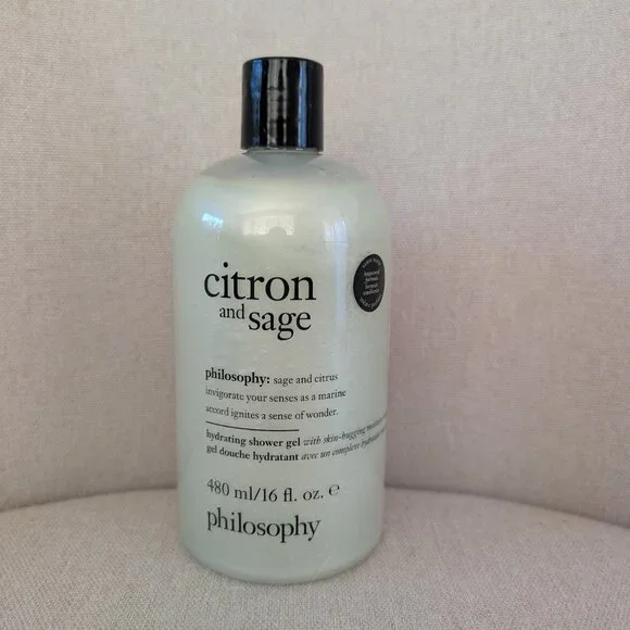 NEW Philosophy Citron and Sage 3-In-1 Shower‎ Gel Bubble Bath Shampoo 16 fl oz