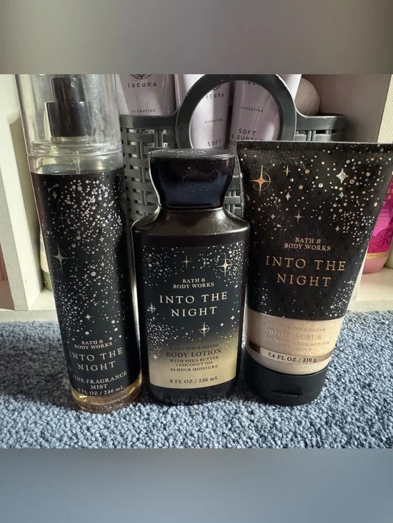 ONLY THE LOTION Into The Night - Black & Gold BBW