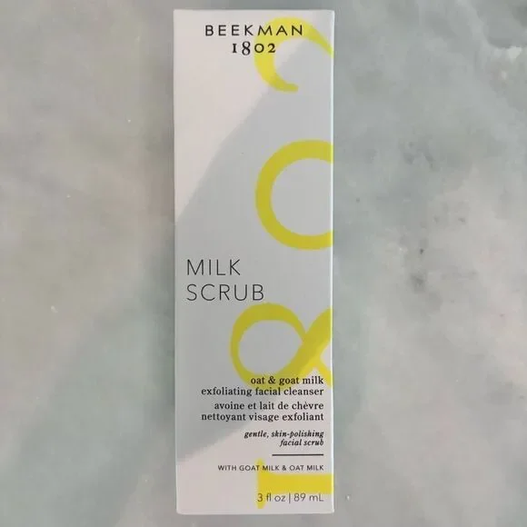 NWT Beekman 1802 Oat & Goat Milk Exfoliating Facial Cleanser Milk Scrub 89ml