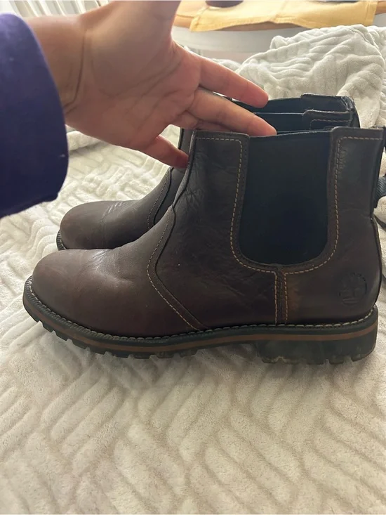 Timberland Men's Dark Brown Leather Chukka Chelsea Boots