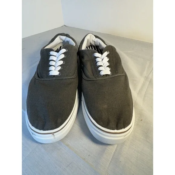 Chaps Mens Low Profile Green Canvas Shoes Size 10.5