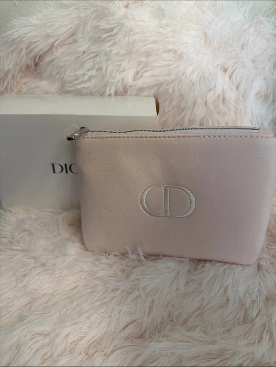Dior Blush Pink CD Logo Cosmetic Pouch