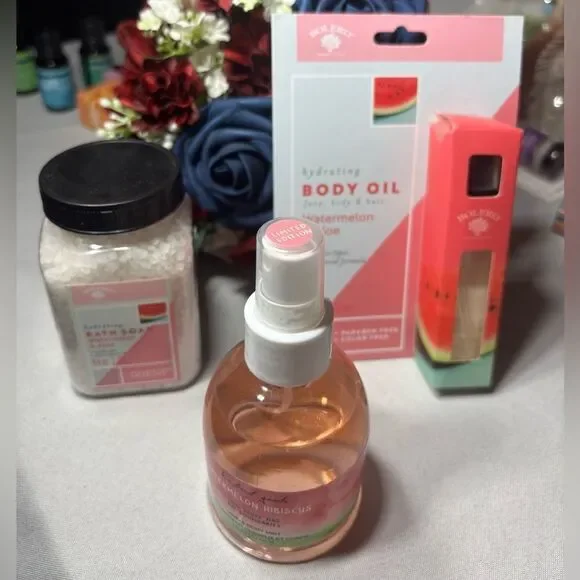 3 NEW Bolero Hydrating Watermelon & Aloe Bath Products Paraben & Color Free Soap