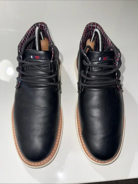 BEN SHERMAN BLACK DRESS SHOES SHORT BOOTS CHUKKA BOOTS MENS ANKLE BOOTS Sz 7.5