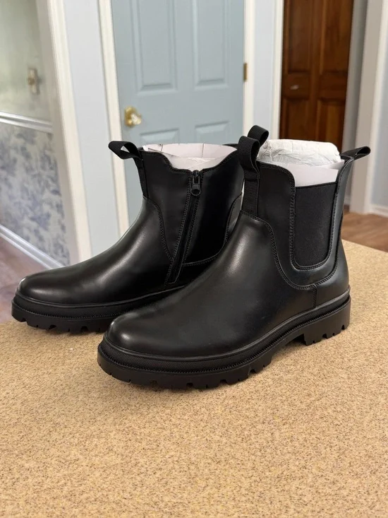 Bruno Marc Men’s 2.0 Black Chelsea Ankle Boots 8.5 chukka