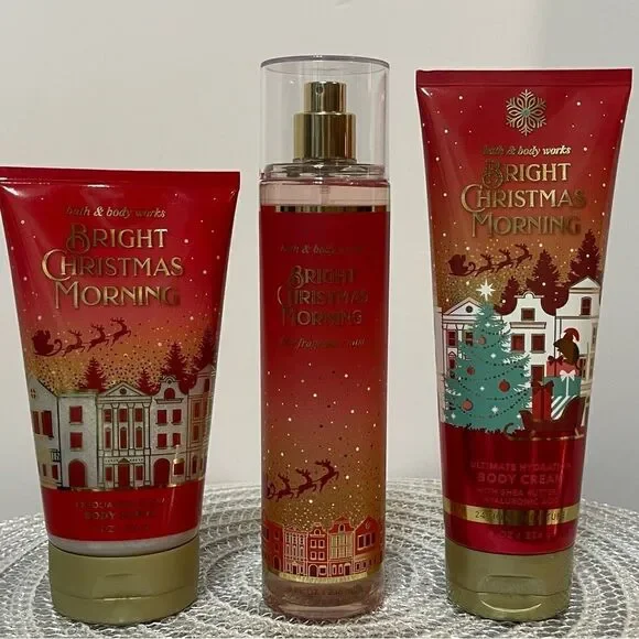 BBW Bright Christmas Morning set of 3 NWT