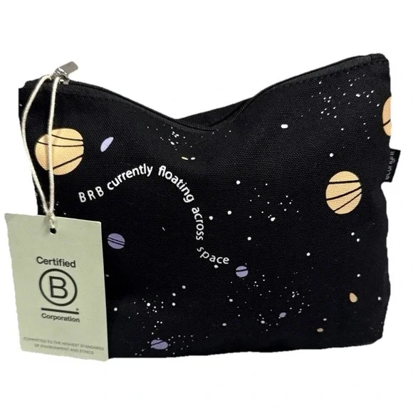 Makeup Bag – Space Travel Bag Ecoright BRB Print‎ Cosmetic Pouch NWOT
