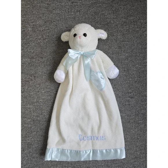 Komet Creations Lovie Babies Security Blanket Lovey Bear Embroidered Cosmas