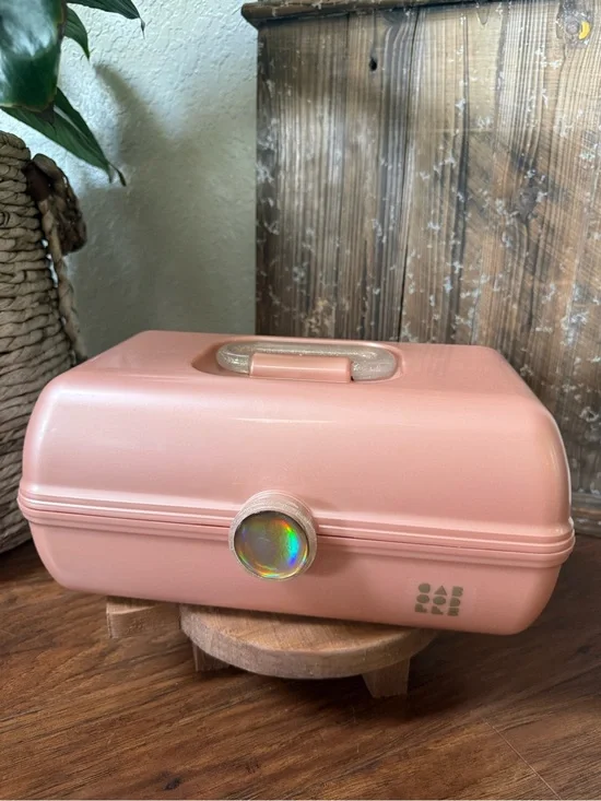 Caboodles On The Go Girl Rose Gold Metallic Makeup Case W/Mirror Ultra Exclusive