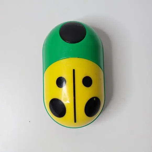 Homedics Lady Bug Massager‎ Portable Battery Yellow Green PM-8 Vintage