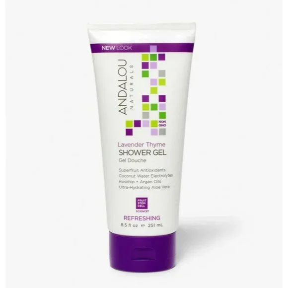 Andalou Naturals Lavender Thyme Vegan Shower Gel 8.5oz Relax Calm