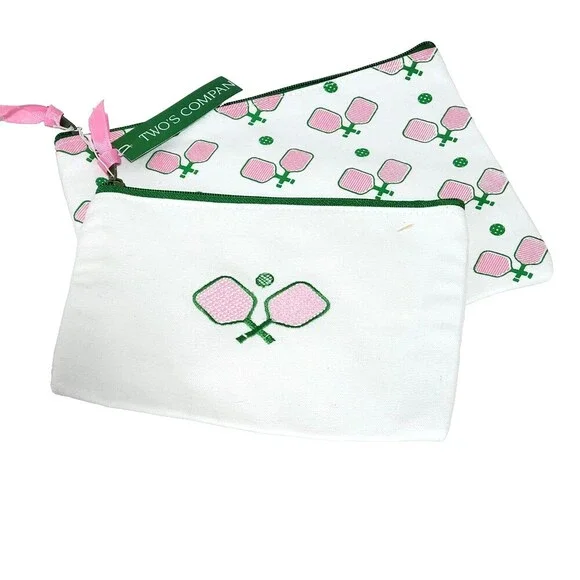 Two's Company Zip Pouch Set NEW Pickleball 9.5