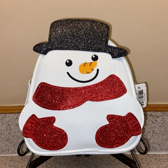 NWT BATH AND BODY WORKS SNOWMAN COSMETIC BAG