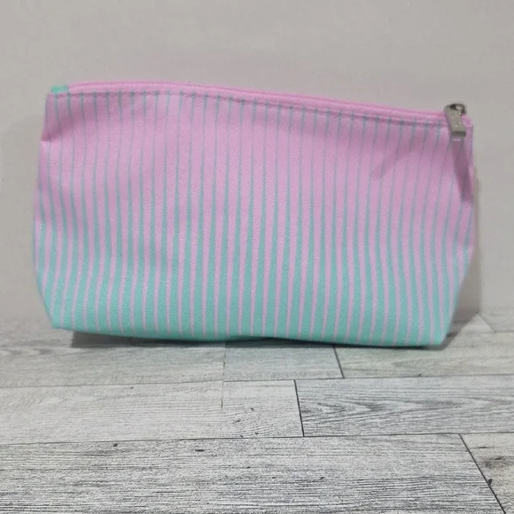 Clinique Pastel Pink and Mint Cosmetic Bag