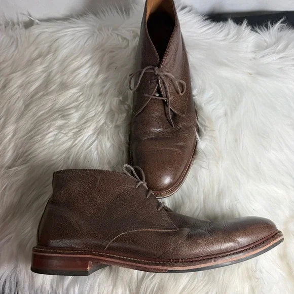 Cole Haan Kennedy Chukka Boots Brown Pebbled Leather C22941 Mens 11 M