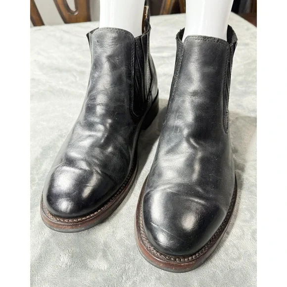 L.L. Bean Signature Boots Mens Size‎ 10.5 Black Leather Chelsea Pull On