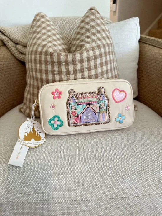DISNEY Stoney Clover Lane It’s A Small World Small Pouch Boat Tour Patch NWT