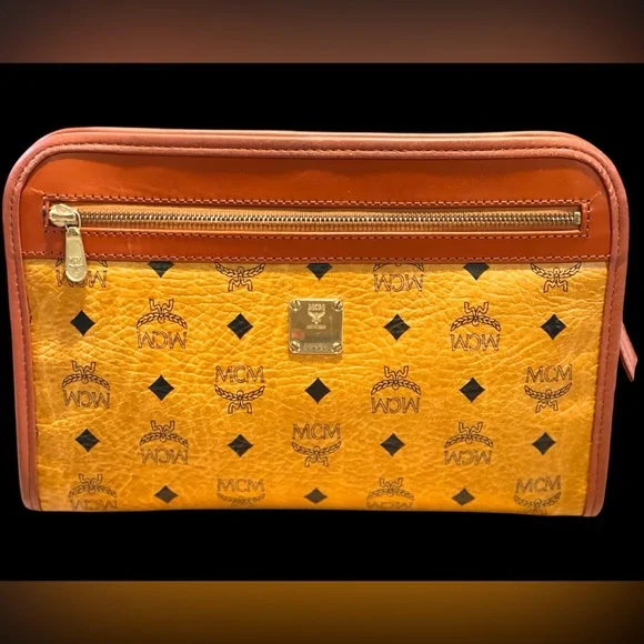 MCM Monogram Visetos Leather Travel‎ Pouch Bag