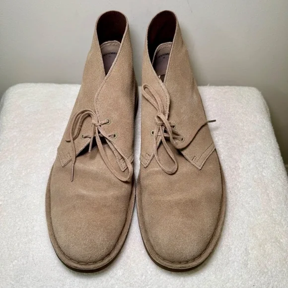 Clarks Mens Desert Boots Sand Suede Chukka Ankle Boots 82285 Size 10.5 M