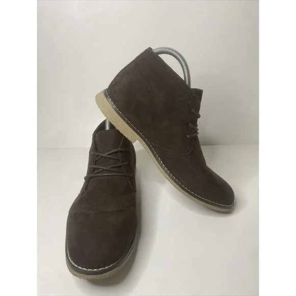 London Fog Men's Broadstreet Chukka Boot Brown Casual Walking 9M PG601M VERYGOOD