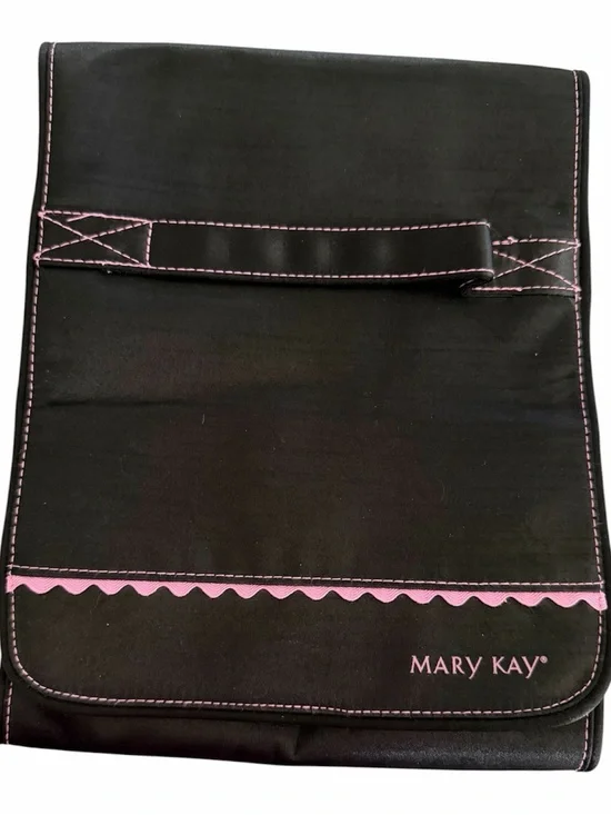 New Mary Kay Black with Pink Trim Hanging Travel Roll Up Bag w/Detachable Bags
