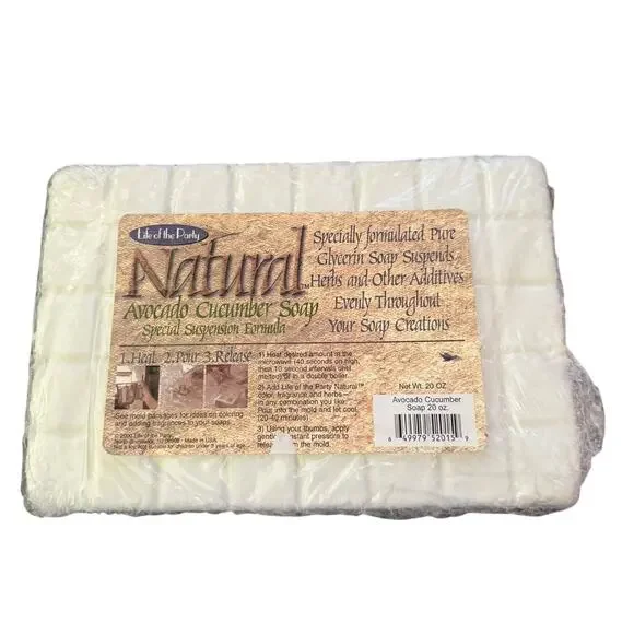 Life Of The Party Natural Avocado Cucumber Pure Glycerin Soap Soap 20 oz
