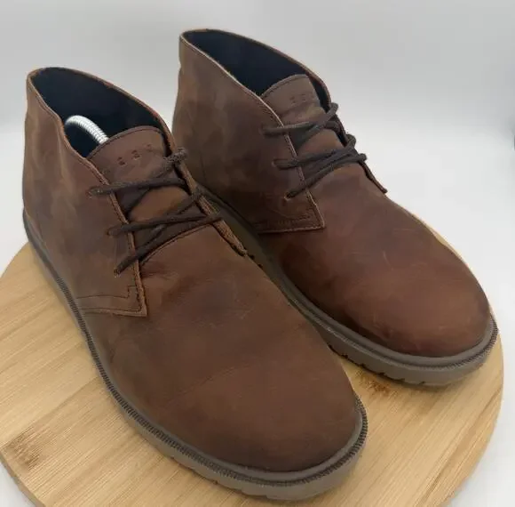 REEF Leucadian Brown Leather Chukka Boots Shoes Men’s Size 10.5