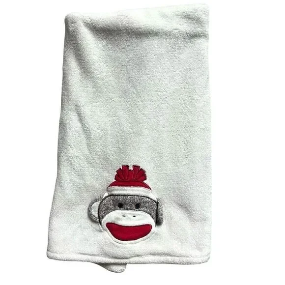 Baby Boys Baby Starters Vintage Sock Monkey Soft Fleece Baby Blanket 40 x 30