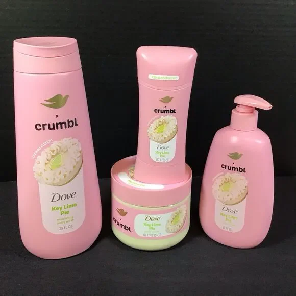 Dove x Crumbl Cookie Key Lime Pie Body Wash Body Scrub Hand Wash & Deodorant