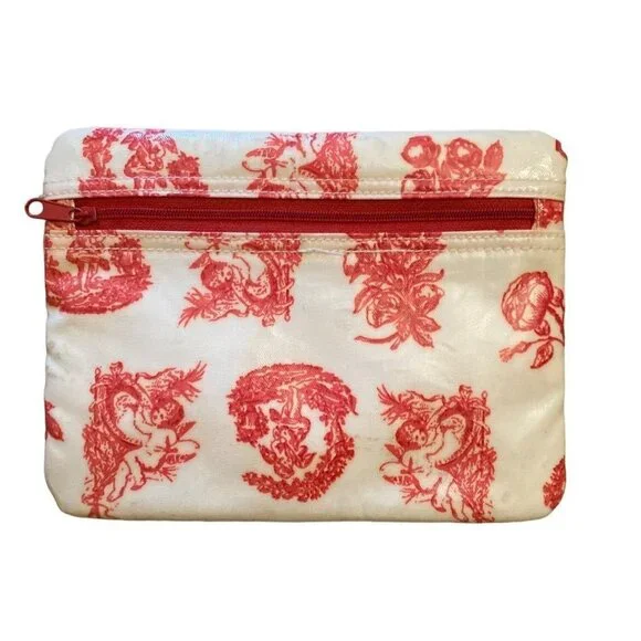 Cherubs & flora 18th century printed designs cosmetic‎ essentials pouch OS
