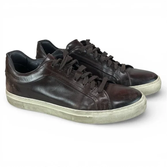 To Boot New York Adam Derrick Mens 10.5 Shoes Sneaker Dark Brown Leather Italy