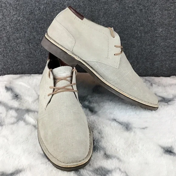 Kenneth Cole‎ Men's Beige Leather Lace-up  Shoes Size 11.5