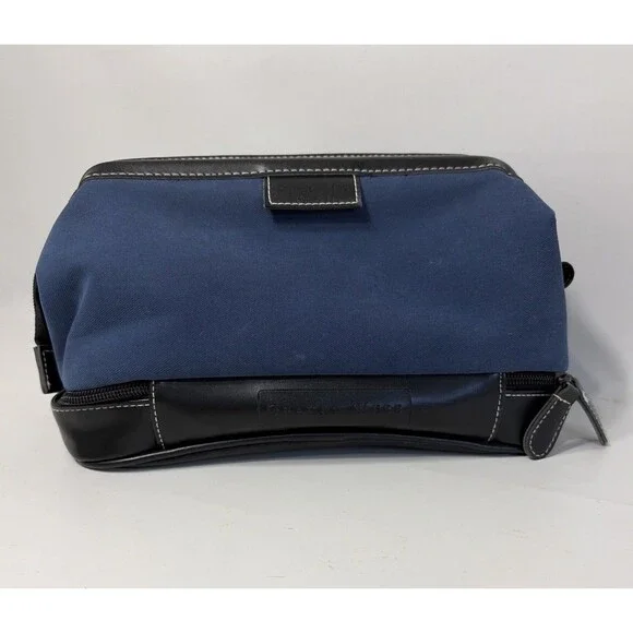 RARE Vintage Graham Webb Promotional Toiletry/Cosmetic Bag  Blue/Black EUC