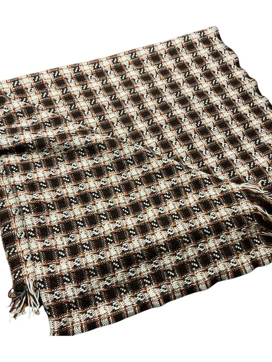 Vintage Pendleton 70s 100% virgin wool textured throw blanket 46 x 65 USA made