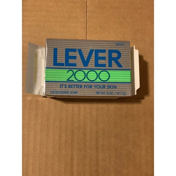 VTG NOS NEW Lever 2000 White Deodorant Soap Bar ~ 5oz SIZE ~ DISCONTINUED HTF