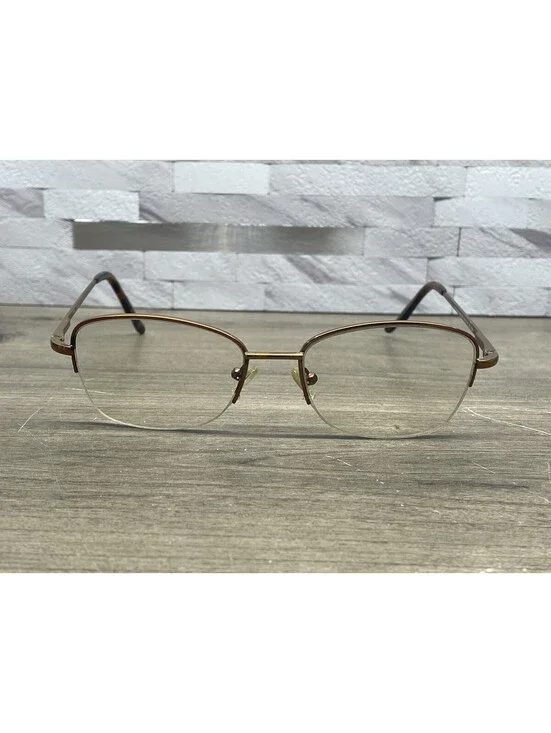 VTG Saki Eyeglasses Mod 409 Brown Japan Spring Temples 52-17-140 *Frames Only
