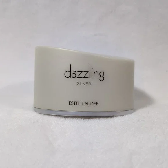 New Estee Lauder Dazzling Silver Body Powder Women‎ 1.7oz Floral Scented Puff