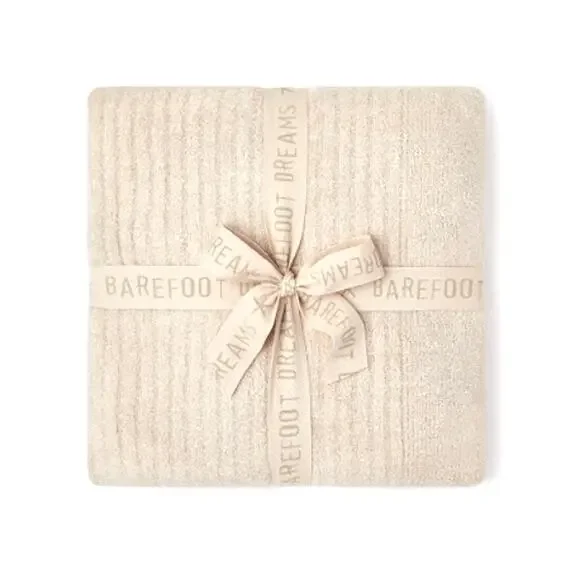 Barefoot Dreams Stone CozyChic Lite Ribbed Throw One Size 54