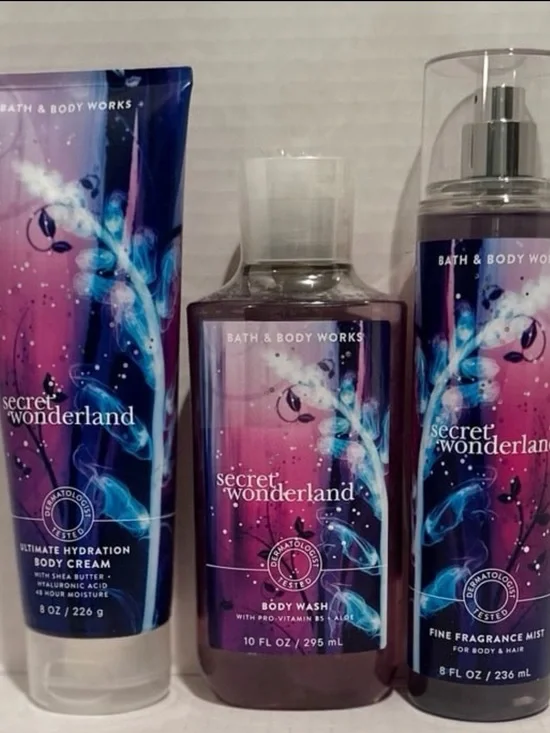 Bath & Body NEW Secret Wonderland Fragrance Mist, Body Cream & Body Wash