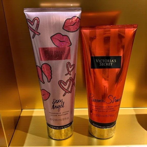 Victoria's Secret Sexy Angel 8 oz Fragrance Lotion &Passion Struck 6.7 oz  Lot‎