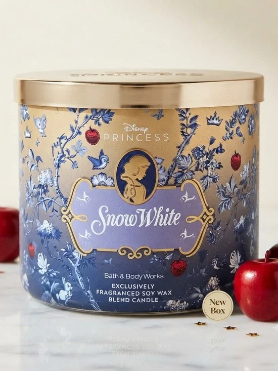 Bath & Body Works Disney Princess Snow White 3-Wick Candle New with Lid