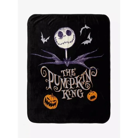 Disney The Nightmare Before Christmas Pumpkin King Throw Blanket‎
