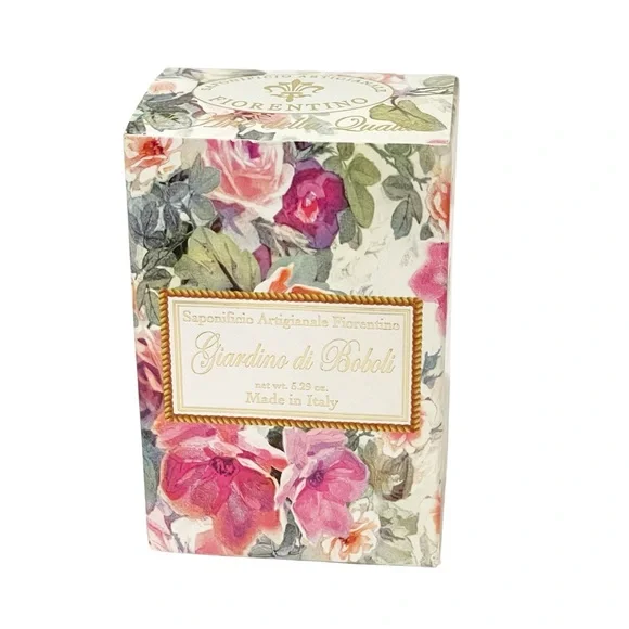 Boxed Saponificio Artigianale Florentino Garden Flowers Bar Soap Italy‎ NEW