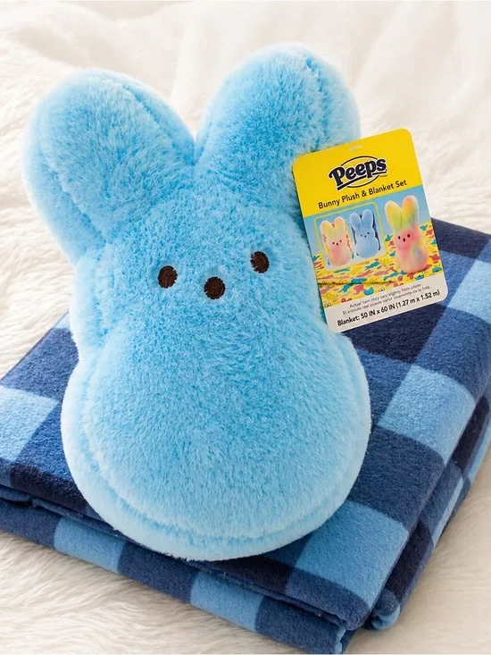 Peeps Bunny Plush & Blanket Set NWT Soft cozy‎ throw with stuffed animal